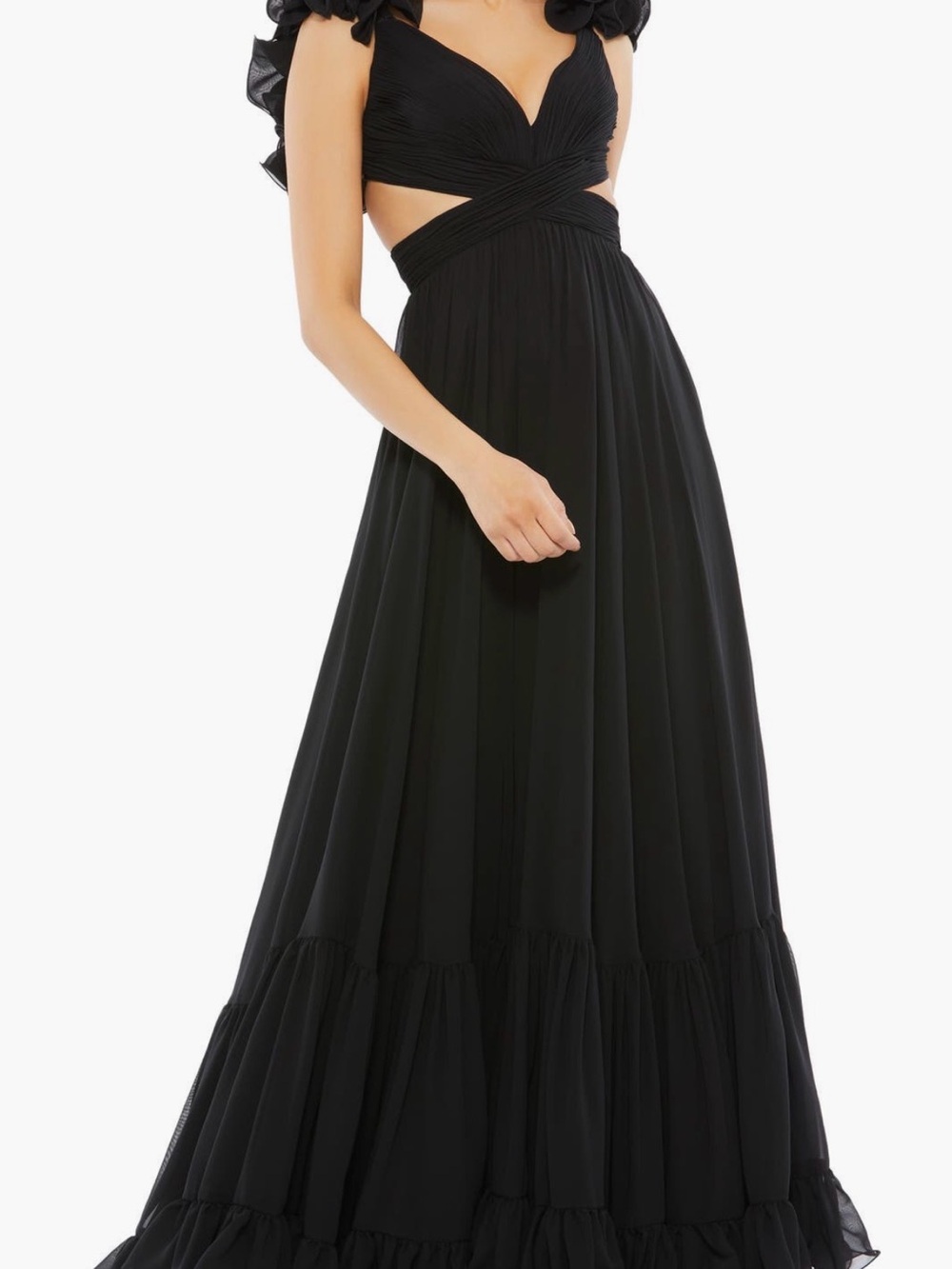 Mac Duggal Ieena Cutout Chiffon Gown